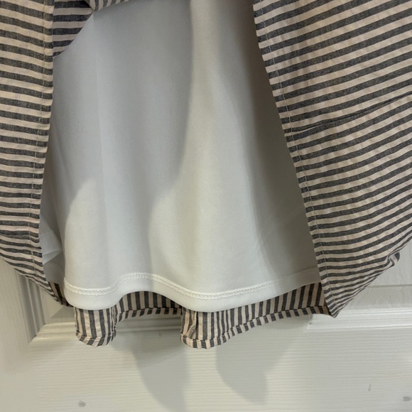 Savanna Jane Gray and White seersucker Embroidered Floral Dress - Picture 8 of 9